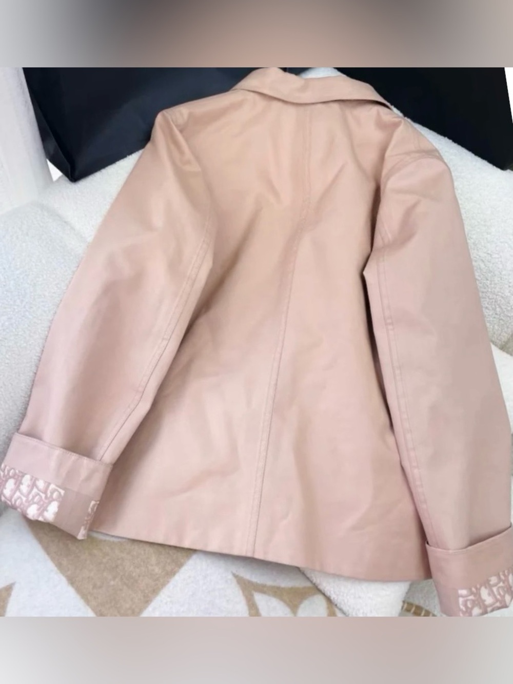 Dior Light Pink Button-Front Blazer Jacket - Picture 3 of 5